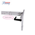 Manufactory Direct Hand Crank Height Adjustable Standing Office Desk with Recoverable Handle/